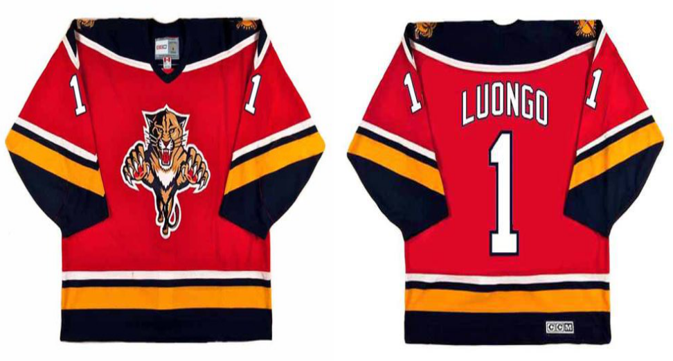 2019 Men Florida Panthers #1 Loungo red CCM NHL jerseys